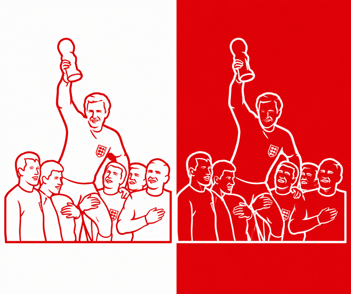 England // 1st Cap – Bobby Moore Trophy Lift White Premium T Shirt